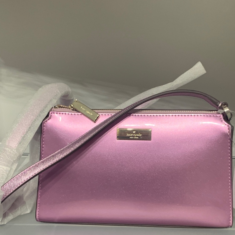 Kate Spade Kenzie, Metallic Lilac Crossbody bag